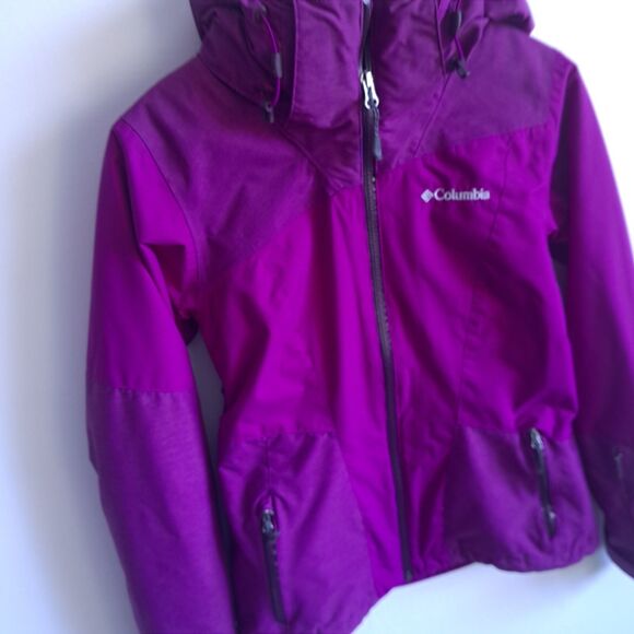 Columbia Omni Heat Omni Tech Purple Pink Magenta Waterproof Womens XS Jacket - Picture 3 of 10